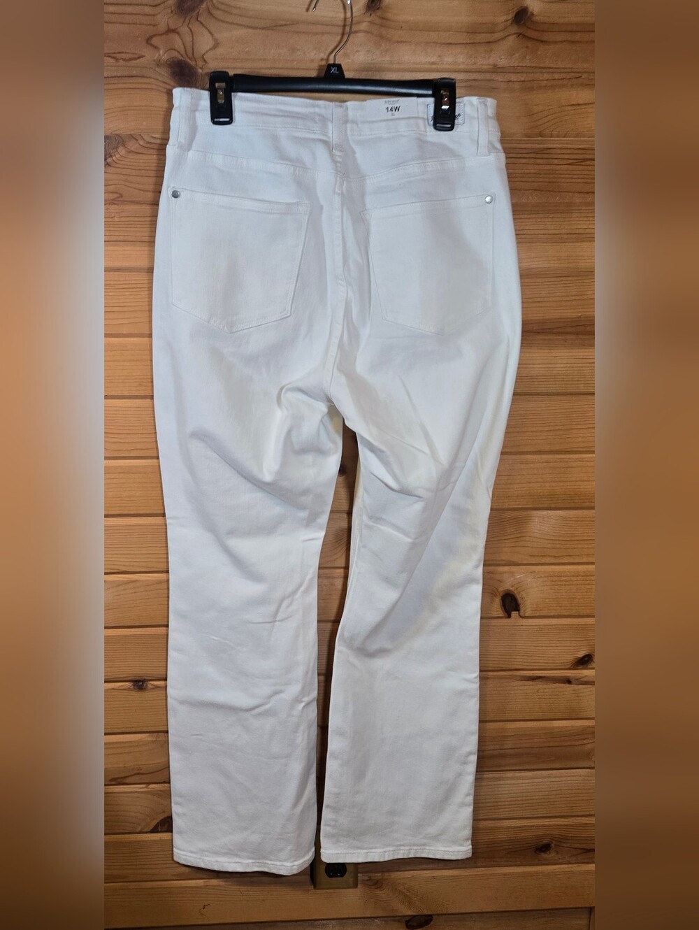 Judy Blue Jeans Womens 14W White Lila Split Hem Bootcut Denim Stretch NWT 32x31 - Picture 9 of 9